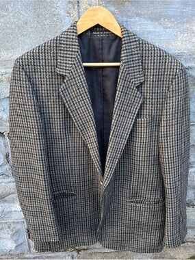 Vintage Donegal Wool Tweed Mens Blazer Herringbone Sport Jacket Wool 42 Ireland